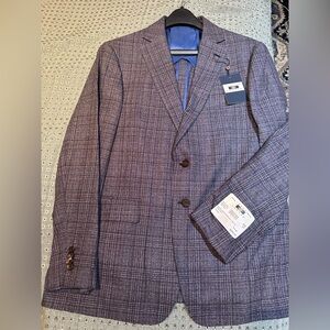 Joseph Abboud Charcoal Checkered Blazer